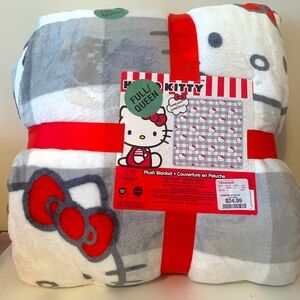 Hello Kitty Full Queen Plaid Blanket